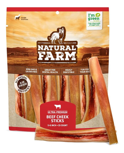 Cheek Bully Sticks For Dogs, 5-6 Inch (15 Pack), Best Bully