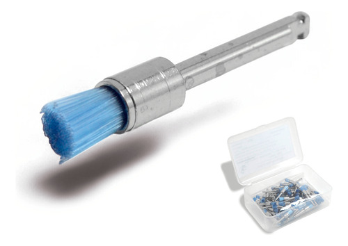 Cepillo Profilactico Dental 100pzs Azul Profilaxis Premium Azul Claro