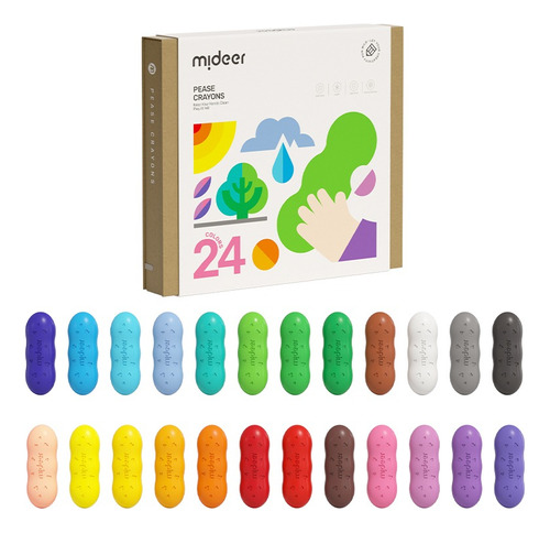 Crayones Ergonómicos Para Niños - 24 Colores