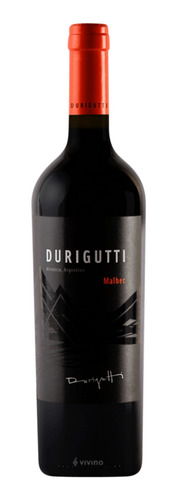 Vino Durigutti Malbec Etiqueta Negra 750 Ml Apto Vegano 2021