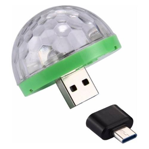Mini Esfera Para Celular Luminosa Rgb Usb Otg Audiorritmica