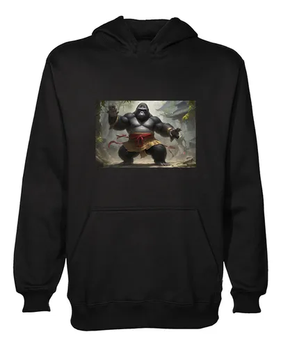 Buzo Canguro Dtf Gorila Kung Fu Luchador Peleador Batalla M4