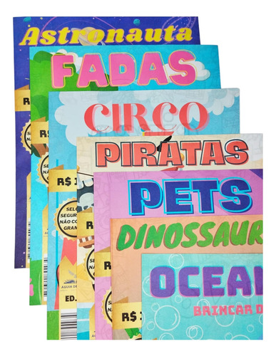 50 Revistas Livrinhos De Colorir Infantil Atividades Pintar 