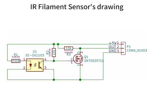 Fysetc Mk3s Mk3s+ Sensor De Detección De Filamento Ir Mejora