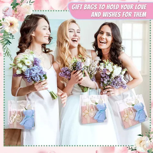 Bolsas De Regalo Transparentes Con Asas P/recuerdos, 40 Pzas