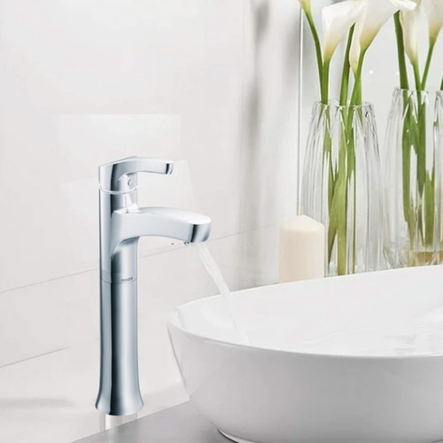 Llave Monomando Para Lavabo Moen Danika Color Plateado 64753 Acabado Cromado