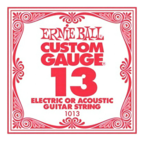 6 Cuerdas Ernie Ball Custom Guitarra Electrica 0.013 1013(6)