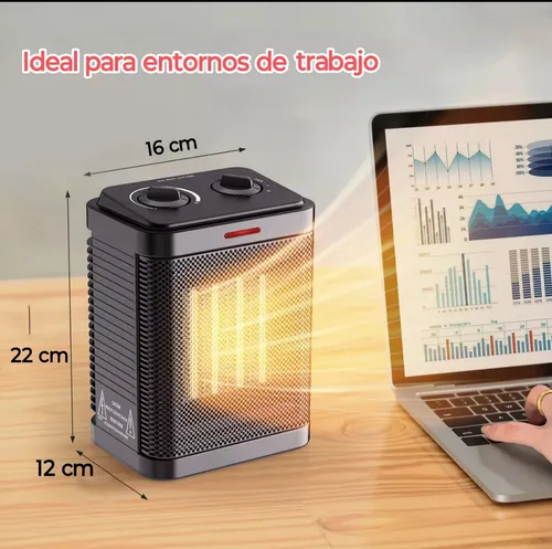 Calentador Ambiente Cerámica Temperatura Ajustable Portátil