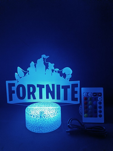 Lampara Led 3d Fortnite 16 Colores  