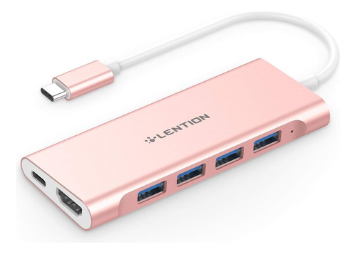 Multi-port Hub Con 4k Hdmi Output, 4 Usb 3.0, Usb-c