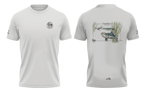 Remera Pesca Payo Acuarela Estampada Secado Rapido Prot Uv