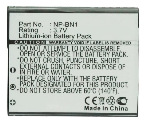 Bateria Camara Para Digital Sony Dsc-w530 Ion Litio 3,7 V