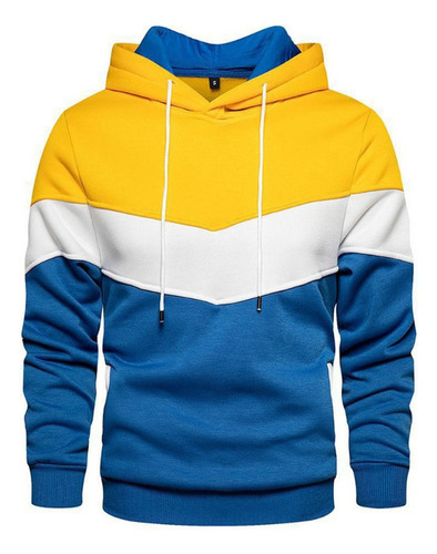 Sudadera Con Capucha Y Manga Larga Con Bloques De Color Para