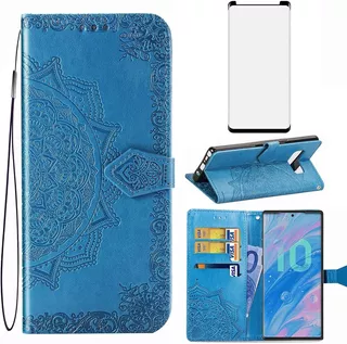 Funda Azul Tipo Billetera Para Galaxy Note 8