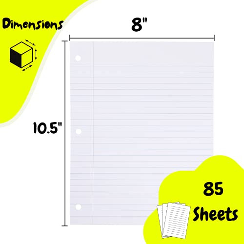 Papel De Hojas Sueltas Líneas Anchas, 85 Hojas, 8 X 1...
