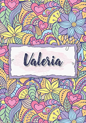 Valeria: Cuaderno A5 | Nombre Personalizado Valeria | Regalo