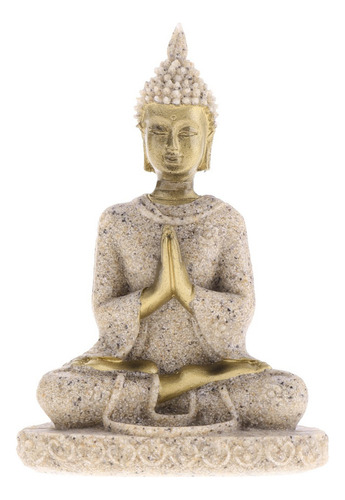 Figura D/arenisca Tallada A Mano Dise?o Buda Meditando N.? 3