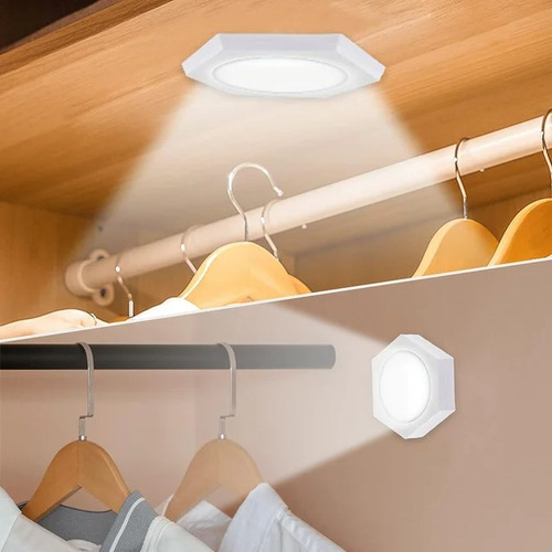 Set De 3 Luces Led Control Remoto Placard Alacena Emergencia Color Blanco