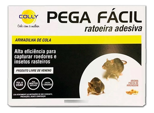 Ratoeira Adesiva De Papel Cola Armadilha Rato Colly 10 Unid