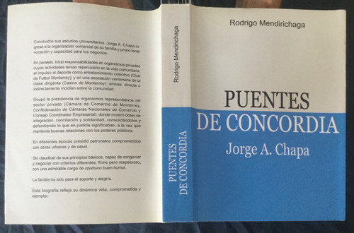 Jorge A. Chapa Puentes De Concordia. R. Mendirichaga Firmado