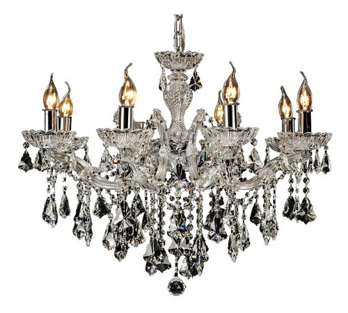 Lustre Candelabro Cristal Legitimo 8 Braços Maria Theresa