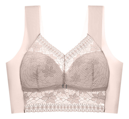 M Ropa Interior De Encaje Sin Tirantes Para Mujer Con Cuello
