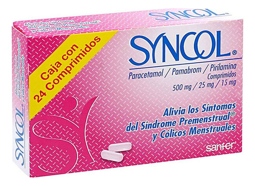 Syncol Comprimidos 25 Mg/500 Mg/15 Mg, 24 Comprimidos