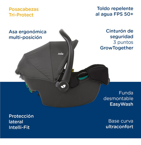 Portabebe Joie I-snug 2 Shale Color Gris Gris