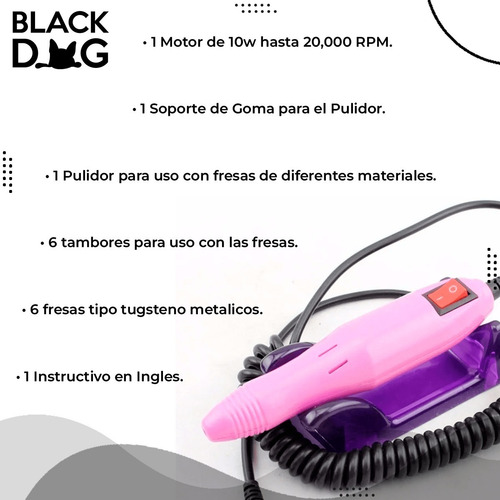 Imagen 2 de 5 de Torno Profesional Uñas Manicura Pedicura 20000 Rpm | Bde