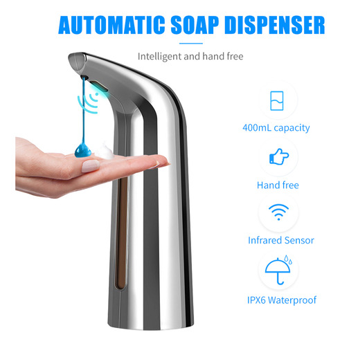 Dispensador Automático De Jabón De 400 Ml Por Infrarrojos Si