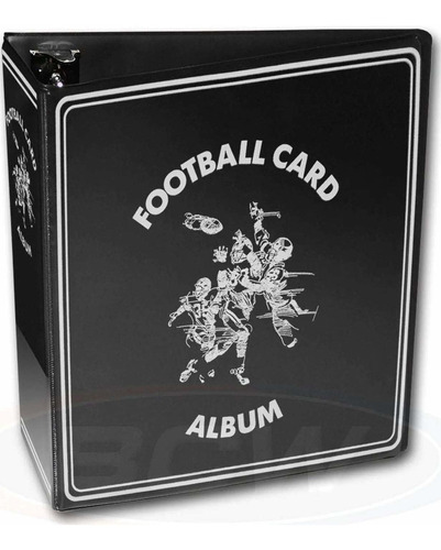 1 (una) Negro Carton Bcw 3 Inch D Anillo Nfl Futbol Tradin