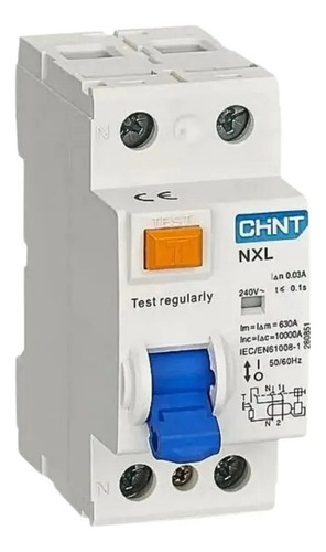 Interruptor Idr 2p 40a 30ma Classe A 6ka Chint ( Wallbox )
