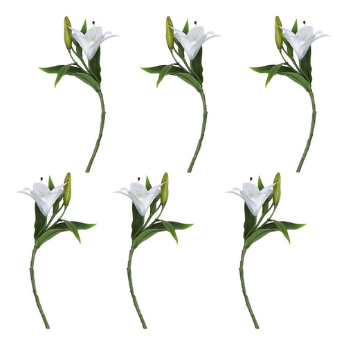 Flores De Seda Con Tallos De Lirio Artificial En Miniatura,