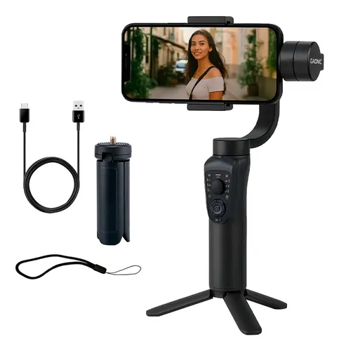Gimbal 3 Ejes Gadnic S5b Pro Estabilizador Tripode Bt Joystick Rotación 360 Modo FPV Phone Go