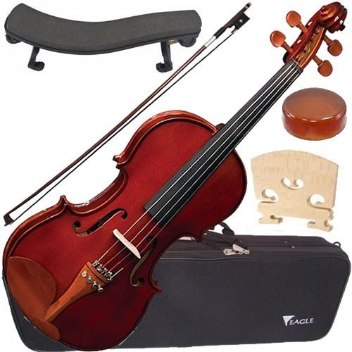 Violino Eagle  4/4 C/ Espaleira + Estojo Extra Luxo Ve441
