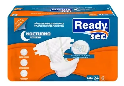 Pañales para adultos Ready Nocturno Grande x 24 u