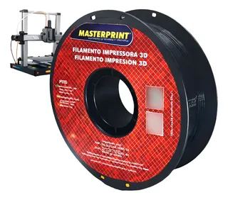 Filamento Impressora 3d Petg Preto Resistente 1kg 175mm