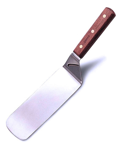 Dexter-russell Espátula Para Teppanyaki, 14.5 Pulgadas, Acero Inoxidable Y Madera De Nogal, Flexible Cm939