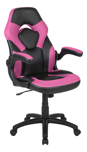 Flash Furniture X10 - Silla Giratoria De Policarbonato Ergo. Color Rosado