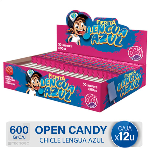 Caja Chupetin Masticable Lengua Azul Display - Mejor Precio