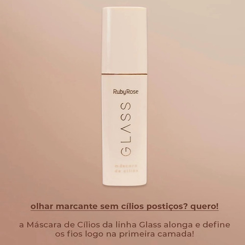 Máscara De Cílios Glass By Ruby Rose Alonga, Define E Curva