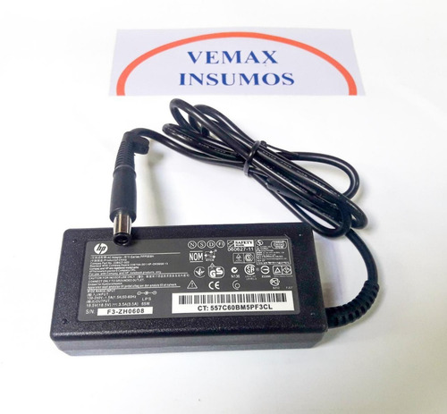 Imagen 2 de 2 de Cargador Hp 18.5v 3.5a 65w Pin Grueso 7.4*5.0 Villa D Parque
