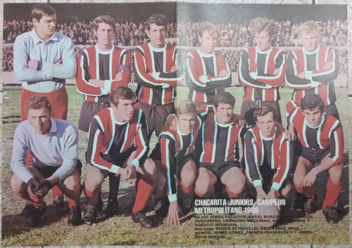Imagen 1 de 2 de Poster Chacarita Juniors * Campeon Metropolitano 1969 *