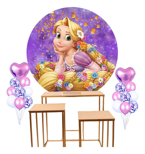 Funda De Tela Rapunzel Panel O Aro 1,50 Mt. Decoracion Candy