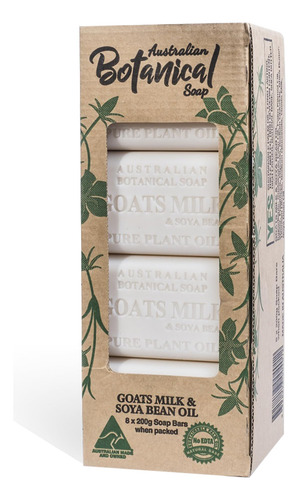 Jabón Botánico Australiano De Leche De Cabra Y Aceite De Soj