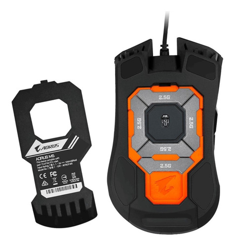Mouse gamer de juego Gigabyte Aorus M5 matte black