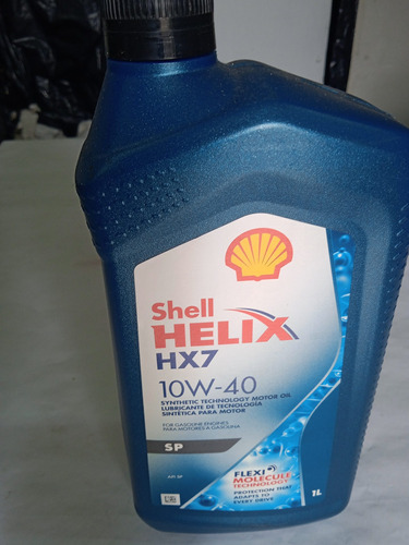 Shell Helix Hx7 10w-40 Semi Sintético, Calidad Api Sp Un Lt.