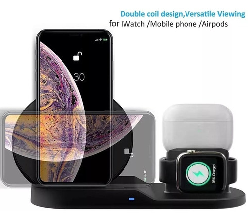 Cargador Rápido Inalámbrico 3 En 1 Apple 2020 + Cargador 3.0