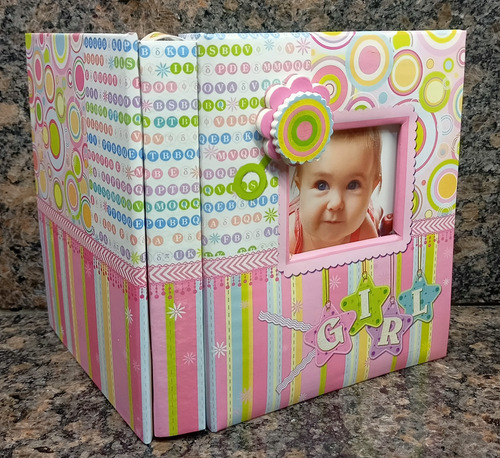 Album De Fotos Rosa Para Bebe Niña Con Foto En La Portada