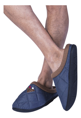 Pantufla Para Hombre Invierno Abierta